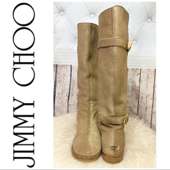 jimmy choo gold boots